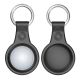 2. Dux Ducis 4pcs set Silicone flexible cover keychain loop case for Apple AirTag (Black / Green / Pink / Blue)