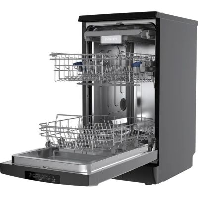 3. Freestanding dishwasher MPM-45-ZMF-02 black, 45cm, automatic opening, Aqua Stop
