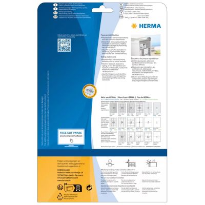 3. HERMA 4223 Self-Adhesive Labels Rounded Rectangle Permanent Silver 250 pcs.
