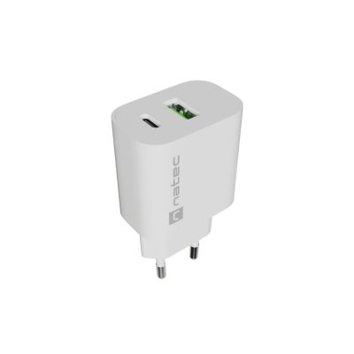 9. NATEC RIBERA WALL CHARGER 1X USB-A + 1X USB-