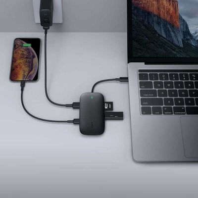 7. AUKEY HUB USB C CB-C71 8IN1 RJ45 HDMI 4K PD 100W