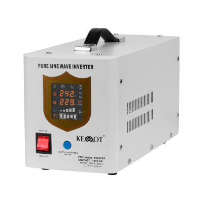 2. KEMOT PROsinus-1500/24 emergency power supply, pure sine wave converter with charging function 24V 230V 1500VA/1050W