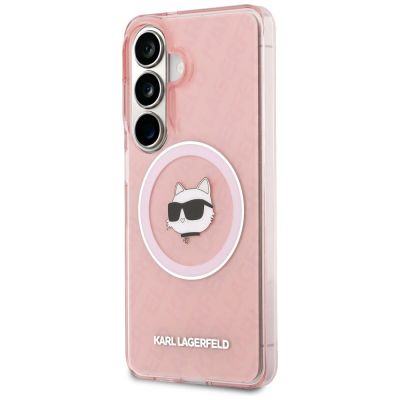 2. Karl Lagerfeld IML Repeated Choupette MagSafe Case for Samsung Galaxy S26 - Pink