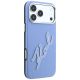 4. Karl Lagerfeld Smooth Big Resin Signature Logo Case for iPhone 18 Pro / 17 Pro - Blue