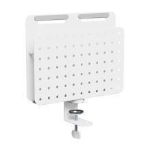 Activejet APB-006W Desk Organizer. Rotating perforated board with vertical organizer. Gray and white.