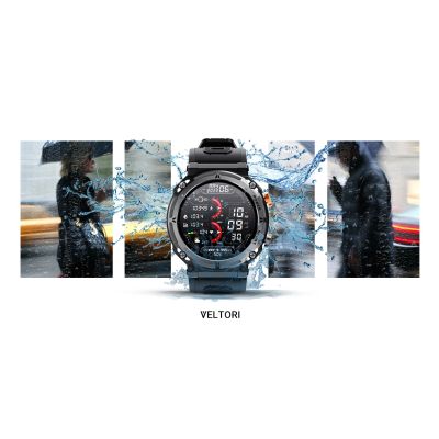 24. VELTORI VT130-1 Smartwatch Black Silicone Strap