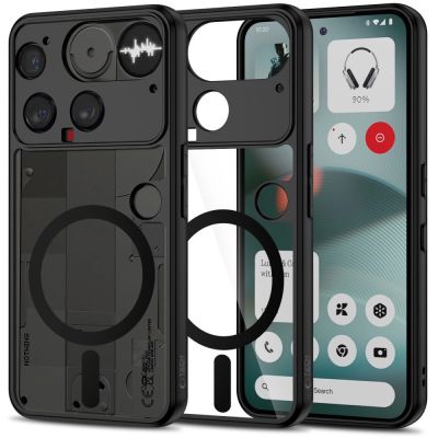Tech-Protect MagMat MagSafe Case for Nothing Phone 3 - Black and Clear