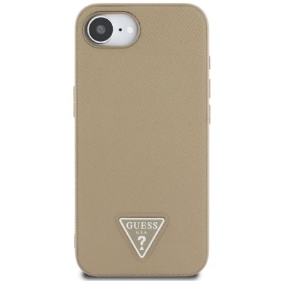 3. Guess Grained Triangle MagSafe case for iPhone 16e - brown
