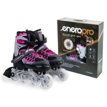 ROLLER SKATES-ROLLER SKATES-ICE SKATING 4IN1 ENERO PRO LED 30-33 PINK-GRAY