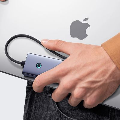 10. Baseus UltraJoy Series 5-Port HUB Docking Station Space Grey?Type-C to HDMI4K@30Hz*1+USB 3.0*4?