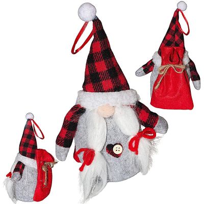 29. DECORATIVE SANTA CLAUS WITH GIFT BAG 20CM GIRL