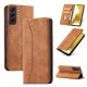 12. Magnet Fancy Case for Samsung Galaxy S23+ flip cover wallet stand brown