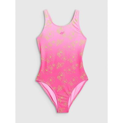 Girls' one-piece swimsuit 4F 4FJRSS26USWSF145-91A