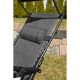 8. FOLDABLE GARDEN DECK CHAIR WITH CANOPY 173X52/65X110CM GRAY