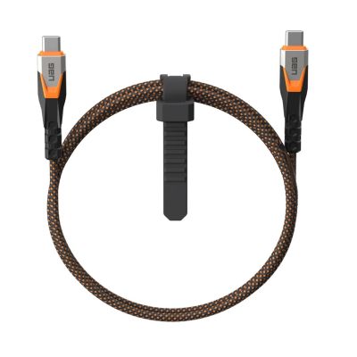 5. UAG SRGE - USB-C - USB-C cable, USB 3.2 Gen2 240W/20Gbps, 75 cm (black/orange)