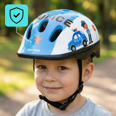 16. Meteor KS06 S 17443 Bicycle Helmet 48-52 cm Police