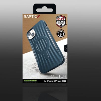 5. Raptic X-Doria Clutch Case iPhone 14 Plus with MagSafe back cover blue