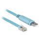 DeLOCK 64185 USB 2.0 Type-A male to 1 x Serial RS-232 RJ45 male adapter, 2.0 m, blue
