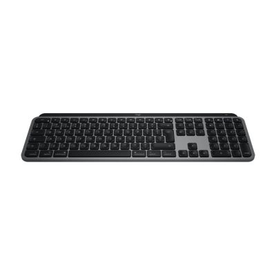 Logitech Master MX Keys S for Mac Keyboard Office RF Wireless + Bluetooth QWERTY American International Aluminum, White