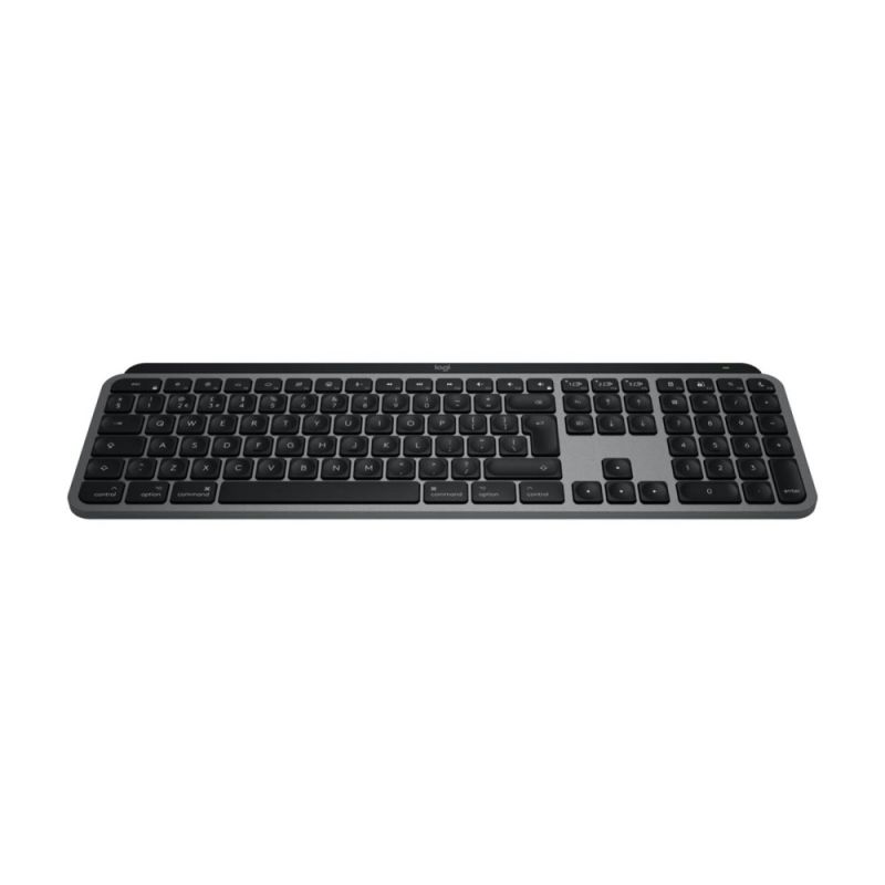 Logitech Master MX Keys S for Mac Keyboard Office RF Wireless + Bluetooth QWERTY American International Aluminum, White