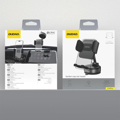 8. Dudao F24PLUS Car Holder with Suction Cup for Dashboard - Black