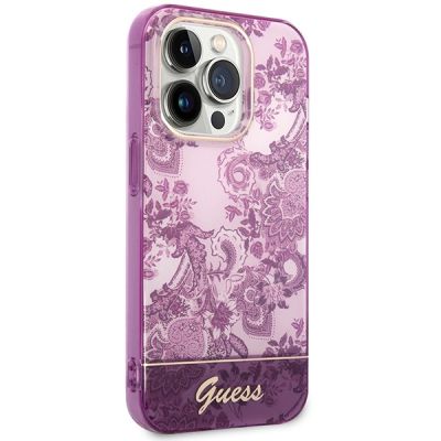 4. Guess Porcelain Collection case for iPhone 14 Pro Max - fuchsia
