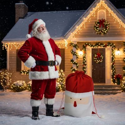 8. CHRISTMAS GIFT BAG 70x50CM MICA - BEARD