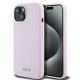 DKNY Liquid Silicone Small Metal Logo MagSafe Case for iPhone 15 / 14 / 13 - Pink