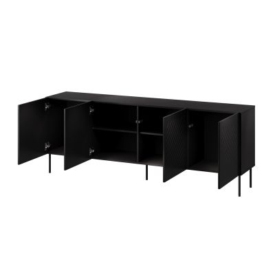 2. SIENA chest of drawers 200x40x75 black matt
