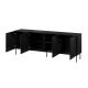 2. SIENA chest of drawers 200x40x75 black matt