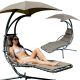 16. SWING ROCKING CHAIR WITH UMBRELLA LISBON DARK GREY