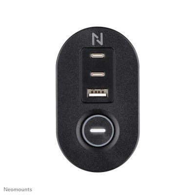 6. Neomounts DS22-840BL6 1.4m 3-way power outlet splitter, indoor, black