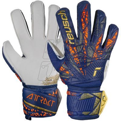 5. Reusch Attrakt Grip Jr 5472815 4410 goalkeeper gloves