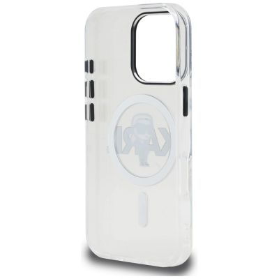 7. Karl Lagerfeld IML Karl Sketch Logo MagSafe Case for iPhone 16 Pro Max - Clear