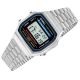 2. Casio A168WA Unisex Digital Watch with Stainless Steel Bracelet, Silver