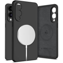 Tech-Protect Liquid Silicone MagSafe case for Samsung Galaxy S25 Edge - black