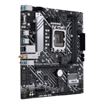 3. Asus | Motherboard H610M-A WIFI D4 | Intel Processor Family | Processor Socket LGA1700 | DIMMs DDR4 | Memory Slots 2 | Supported Hard Drive Interfaces SATA, M.2 | Number of SATA Ports: 4 | Chipset Intel H610 | Form Factor mATX