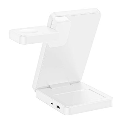 4. Tech-Protect A56 3in1 MagSafe 25W QI2.2 Wireless Charger + USB-C / USB-C Cable 100cm - White