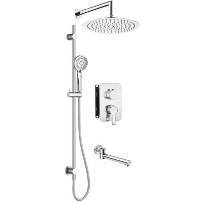 Concealed shower set with mixing box
