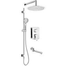 Concealed shower set with mixing box