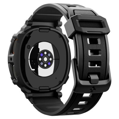 3. Spigen Rugged Armor Pro Strap for Samsung Galaxy Watch 8 44mm - Matte Black