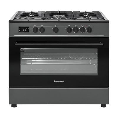 7. Ravanson KWGE-K90A Cheff Modern Black gas-electric cooker