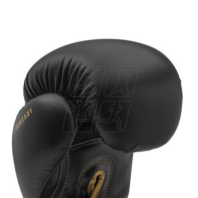 9. adidas HYBRID 80 ADIH80 boxing gloves black gold