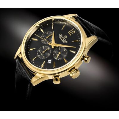 2. Giewont Chronograph Sapphire Black and Gold Men's Watch GW6310-A4