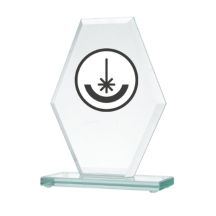 Engraved glass trophy