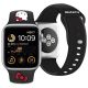 4. Hello Kitty Silicone Kitty Head Strap for Apple Watch 42/44/45/49mm - Black