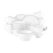 Breakfast set for 6 people SELTMANN LIDO BLACK LINE
