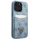 4. Guess 4G Triangle Logo Cardslot Case for iPhone 13 Pro / 13 - Blue