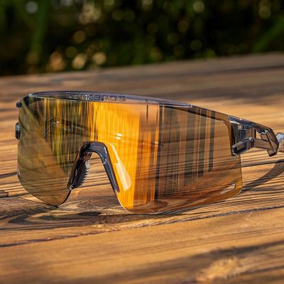 8. Rockbros Photochromic Cycling Glasses with UV Protection and Corrective Insert - Transparent Black