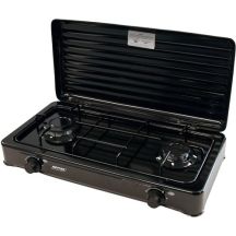 Tourist gas stove 2-burner / black MPM SMILE-KN-02/1KB